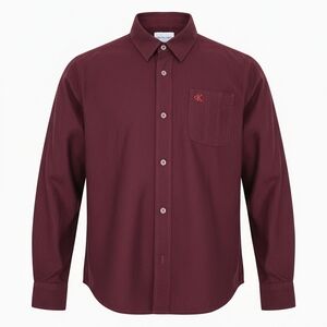 Calvin Klein Jeans Burgundy Kids Button Down Shirt